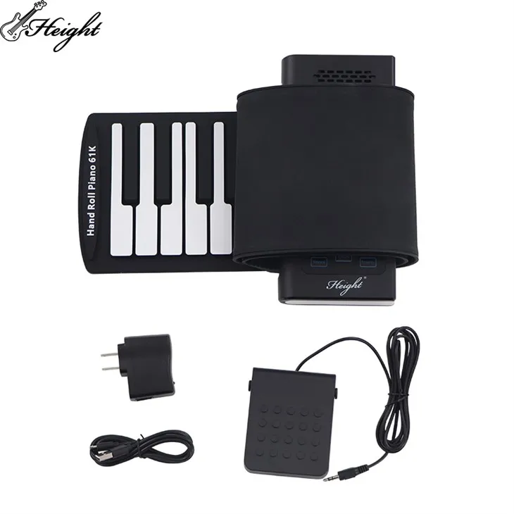 Piano de teclat enrotllable de 61 tecles
