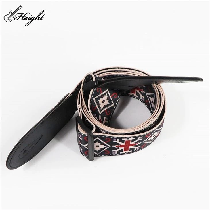 UK Pattern PU Leather End Durable Guitar Strap