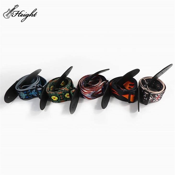 UK Pattern PU Leather End Durable Guitar Strap