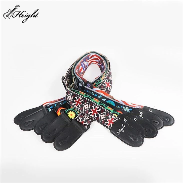 UK Pattern PU Leather End Durable Guitar Strap