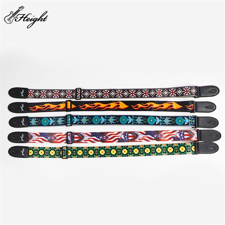 UK Pattern PU Leather End Durable Guitar Strap
